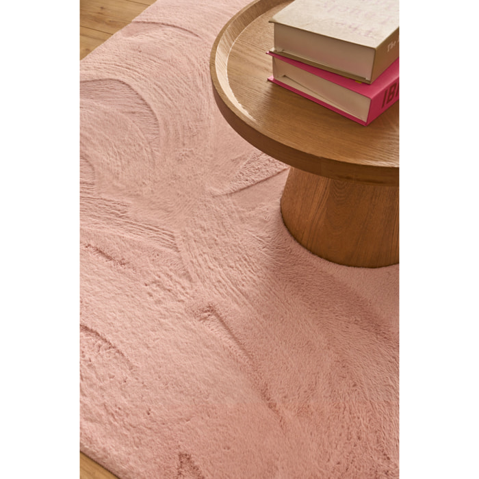 NUBE - Tapis doux et moelleux à poils courts rose - NUB6000ROS