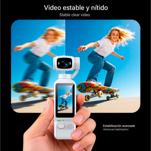 Cámara deportiva LK-032 de 48MPX con giro 180°, pantalla HD 1,97” ideal para fotos y vídeos en FHD, con grabación en ciclo y linterna. Incluye trípode y lanyard de muñeca.