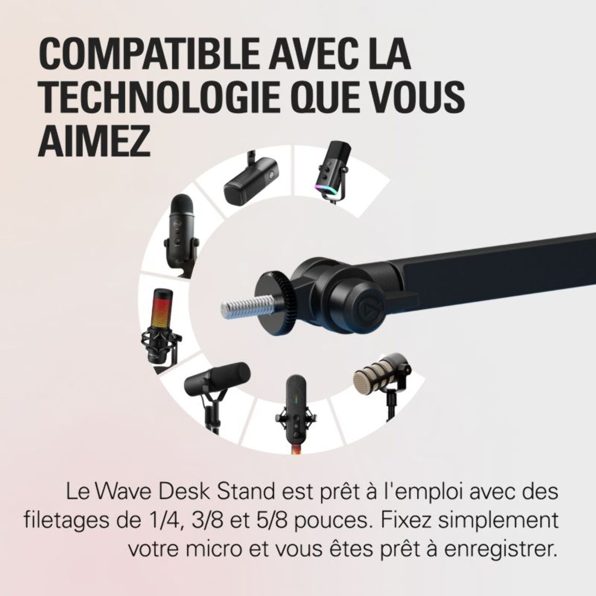 Bras de micro ELGATO Wave Desk Stand