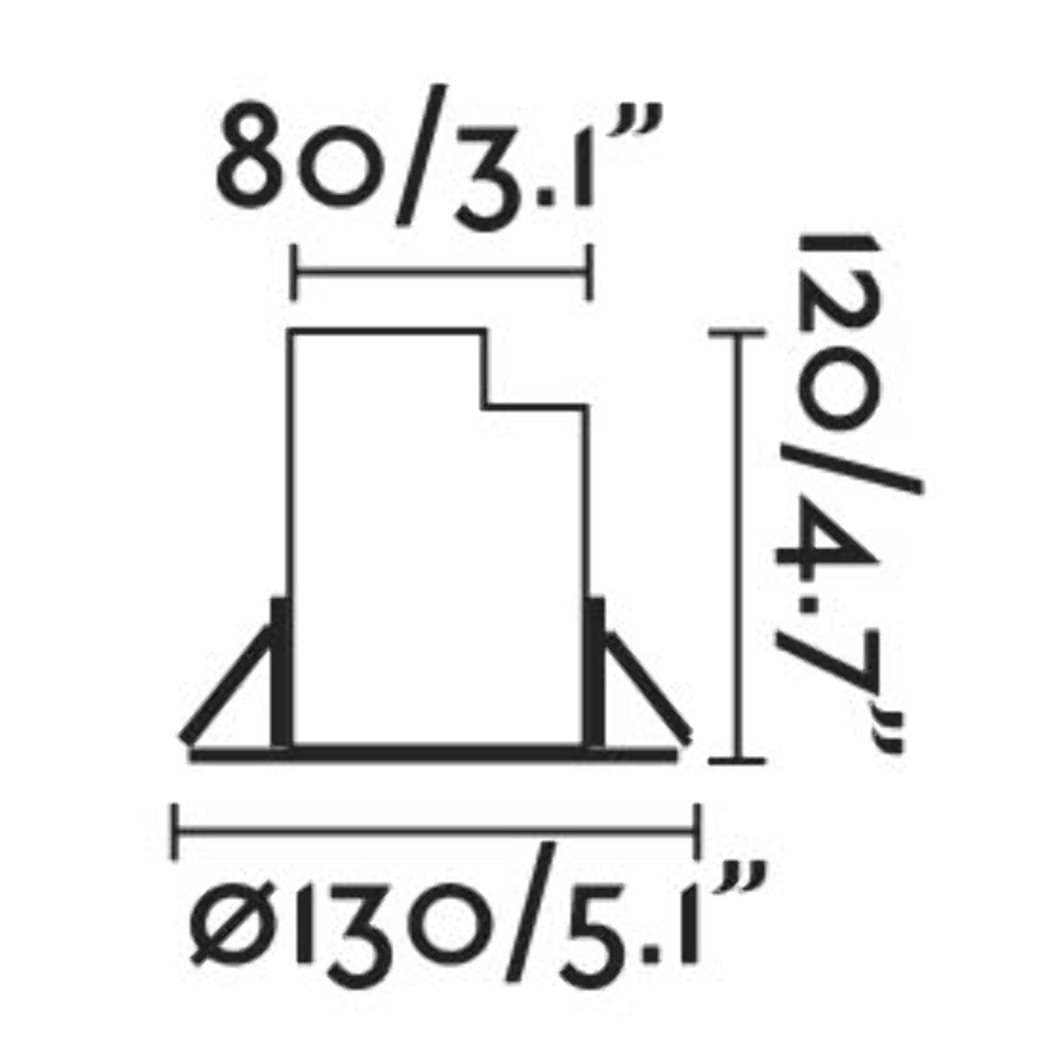 GEISER 80 GU10 lampe encastrable orientable gris