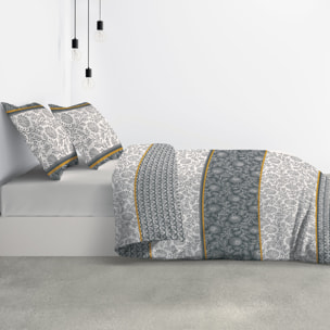 Parure de couette 3pcs 100% coton 57 fils/cm2 - jaune gold