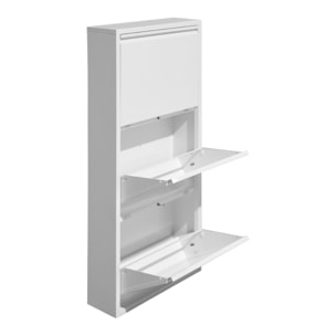 Scarpiera grigia moderna a 3 Ante in metallo salvaspazio - Emy