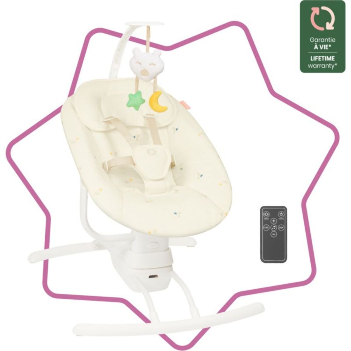 Balancelle BADABULLE Crème avec télécommande