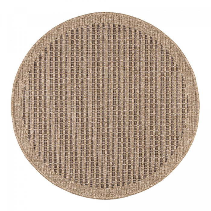 Tapis extérieur tissé kilim rond GOVI