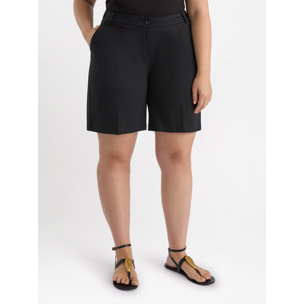 Fiorella Rubino - Pantaloni corti in punto Milano - Nero