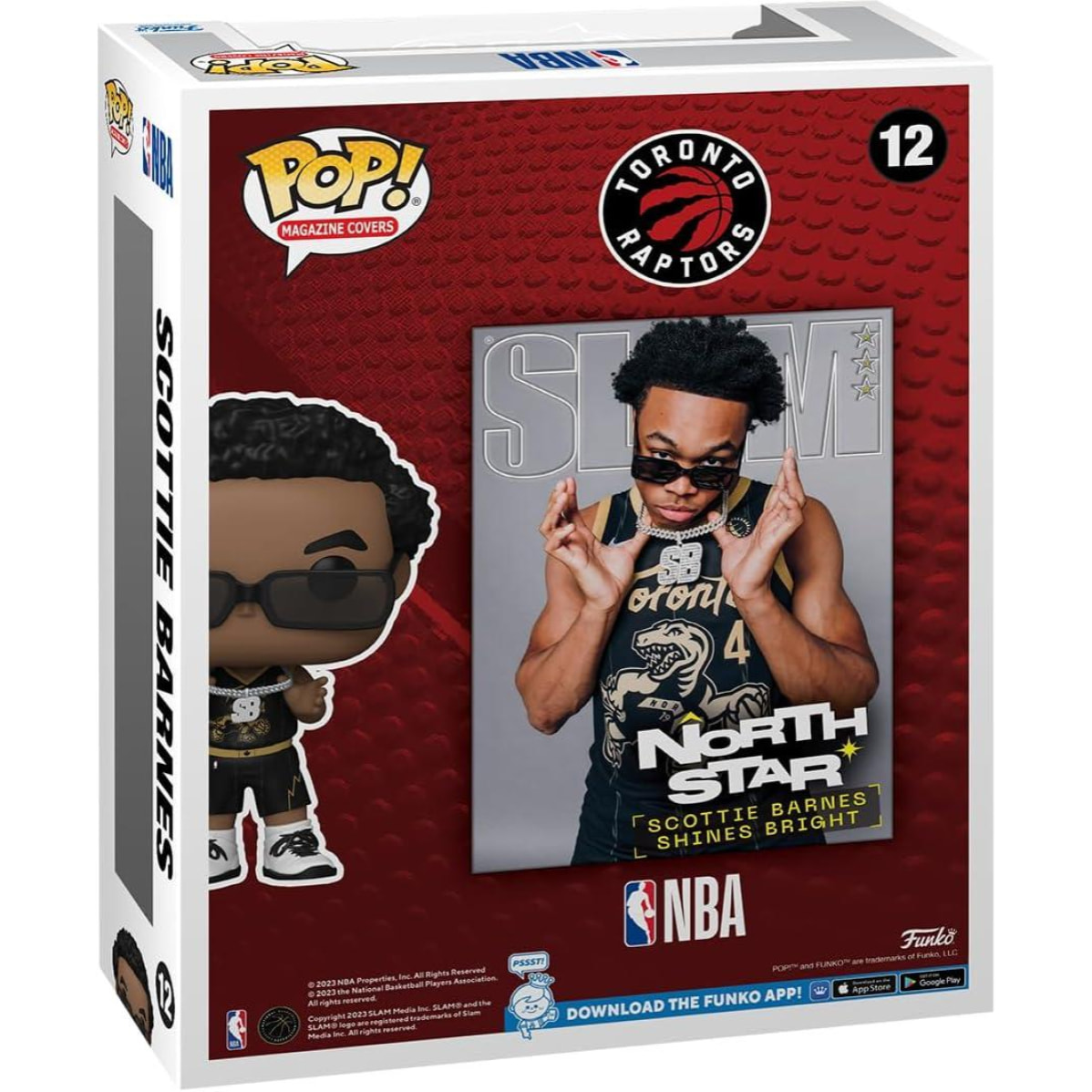 NBA Toronto Raptors POP con Cover: Slam Vinile Figura Scottie Barnes 9 cm