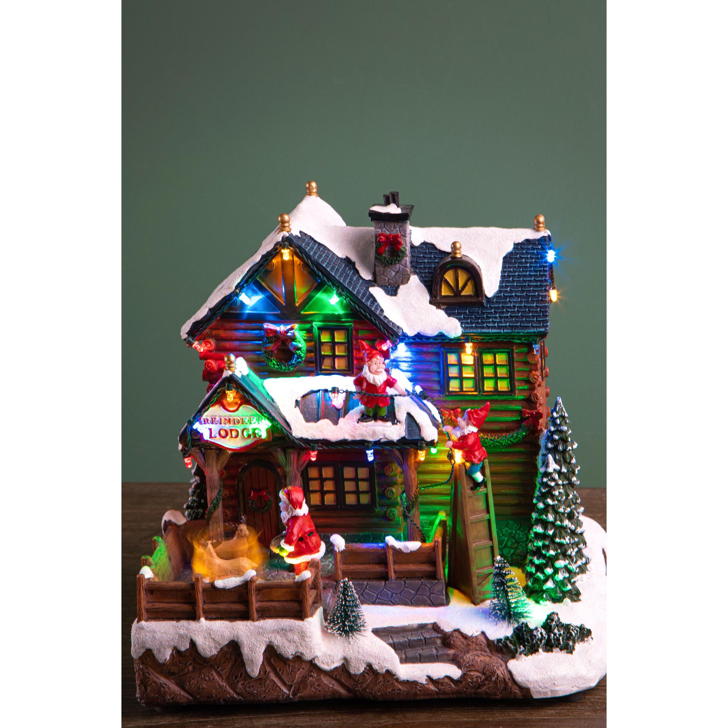 Baita mov+mus+luci con santa e elf - Pezzi 1 - ALTRO - Bianchi Dino SpA
