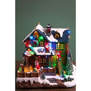 Baita mov+mus+luci con santa e elf - Pezzi 1 - ALTRO - Bianchi Dino SpA