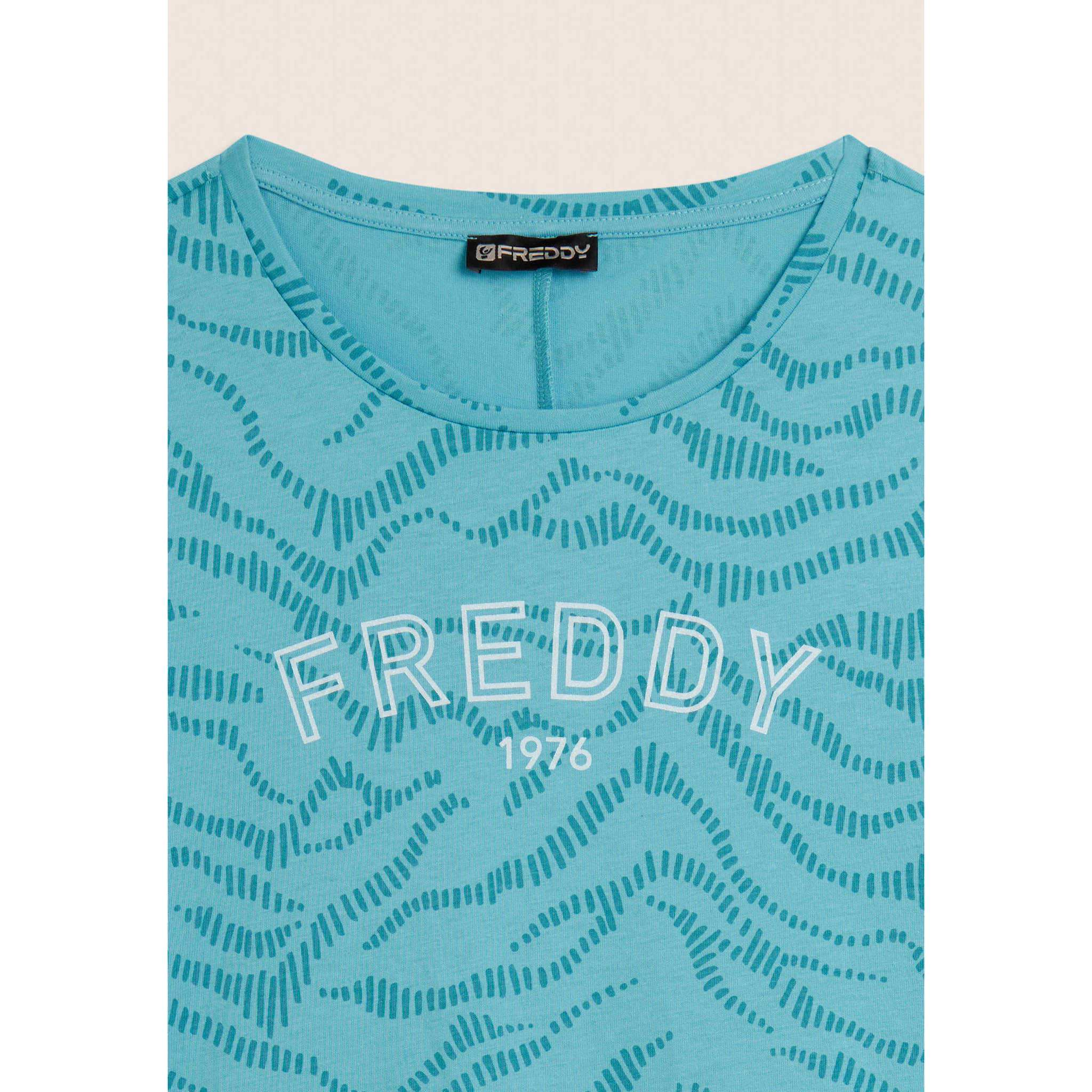 T-shirt Stampata con Logo FREDDY 1976