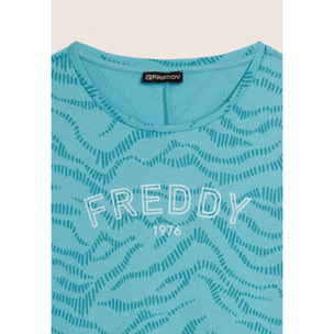 T-shirt Stampata con Logo FREDDY 1976