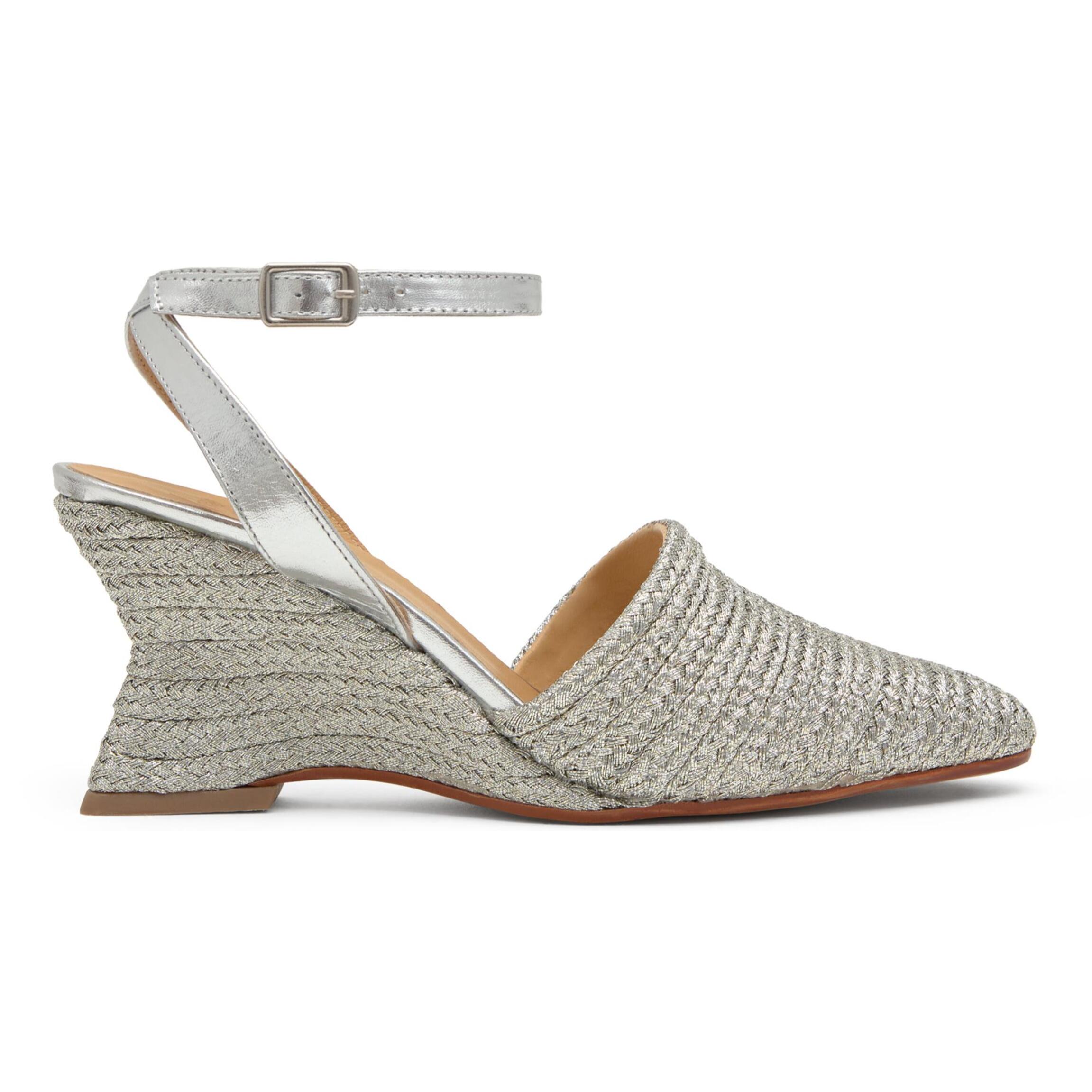 Alpargatas de cuña de mujer Julia trenzada y punta afilada