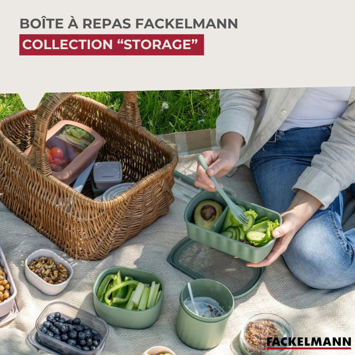 Lunchbox Bleue à compartiment réglable sans BPA Fackelmann Storage