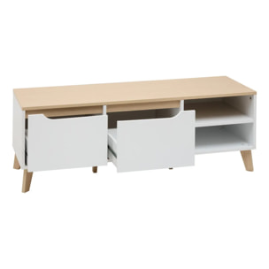 Meuble TV Luma rectangulaire 40x120cm blanc