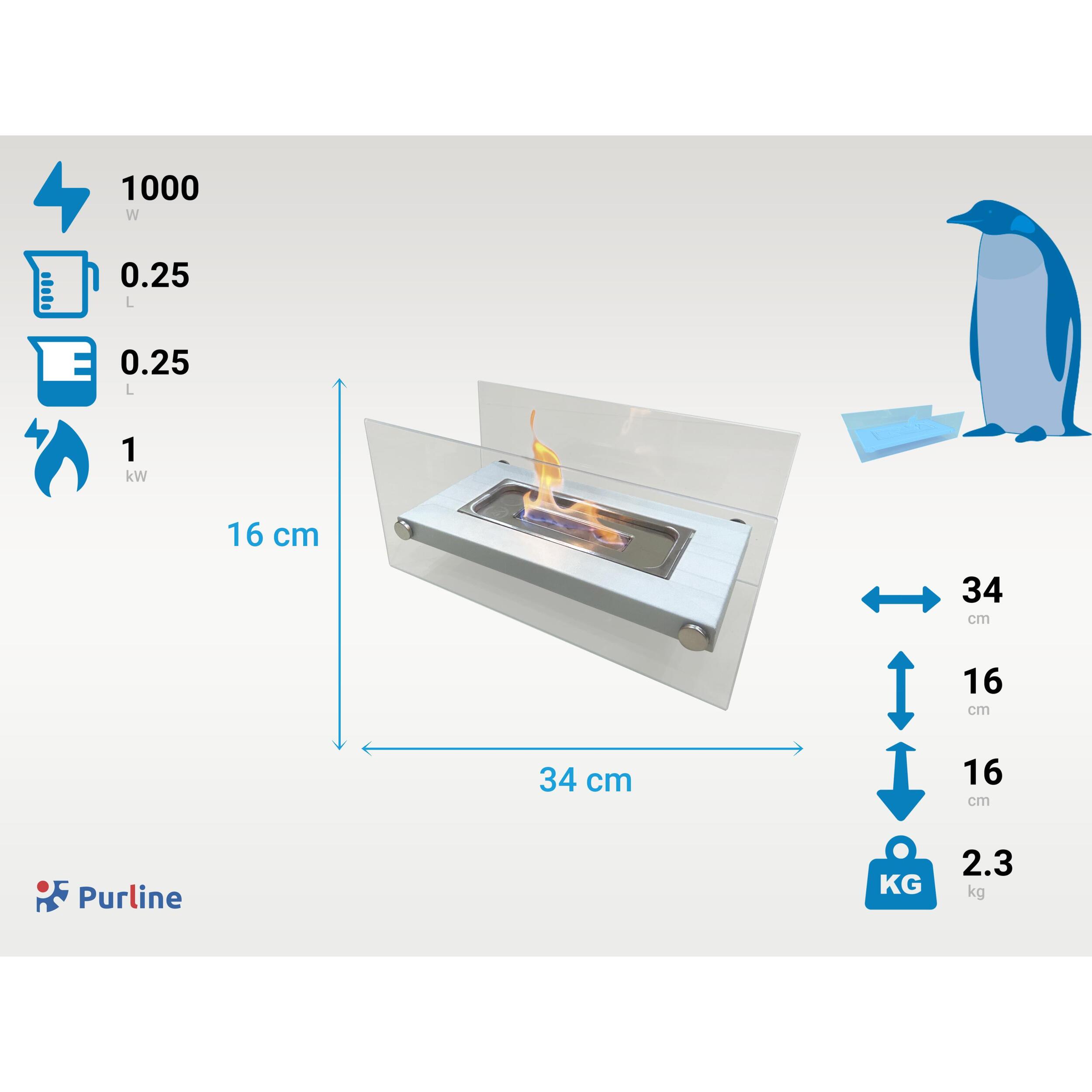 Cheminée à l'éthanol de table
