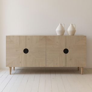 Bahut 4 portes en pin recyclé KRISTEN