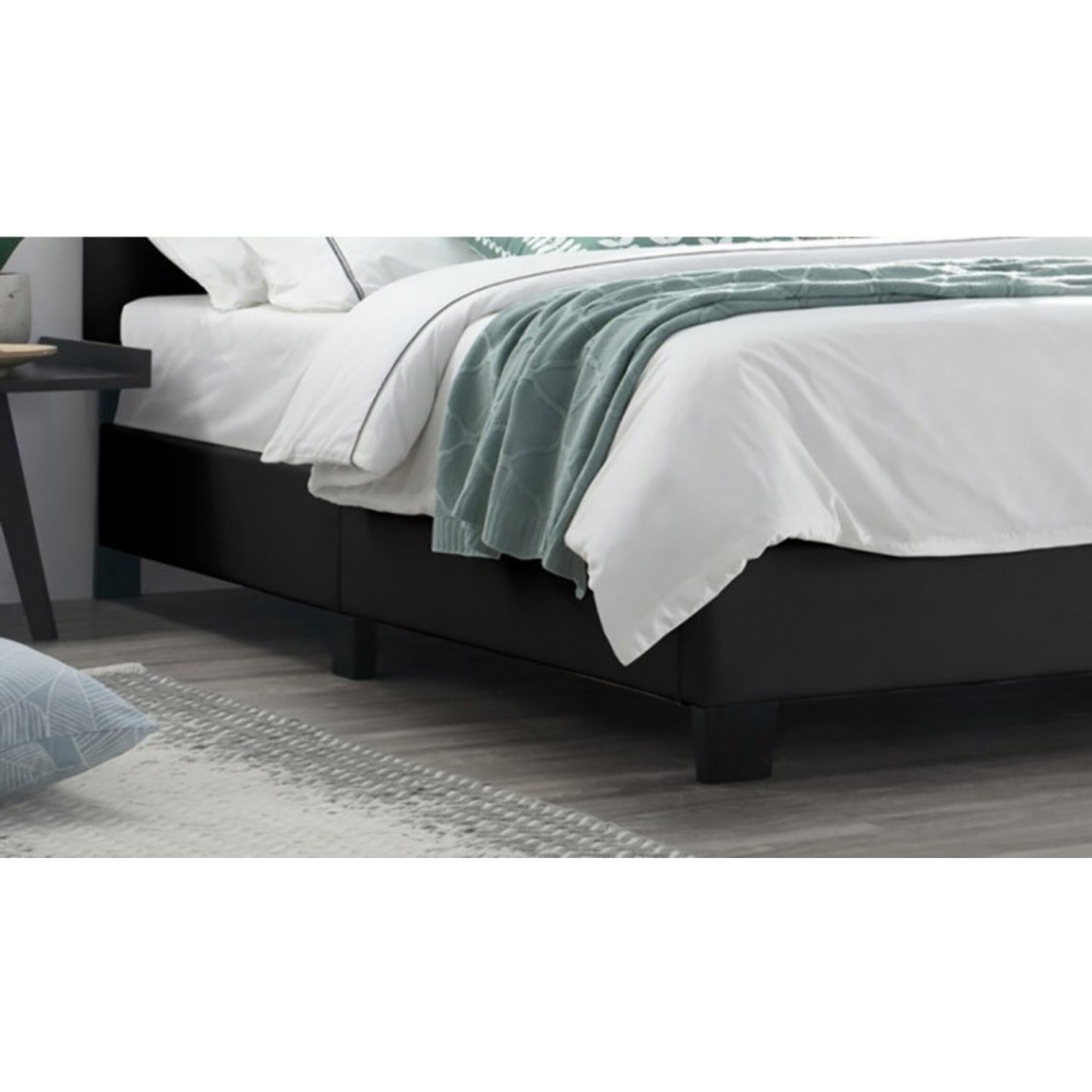 Lit double design capitonné 140 x 190 - BIANCA