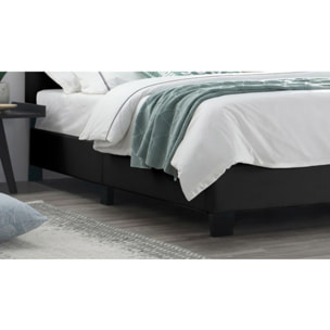 Lit double design capitonné 140 x 190 - BIANCA
