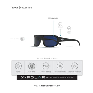 Gafas de Sol Uller Scout Black / Blue para hombre y para mujer