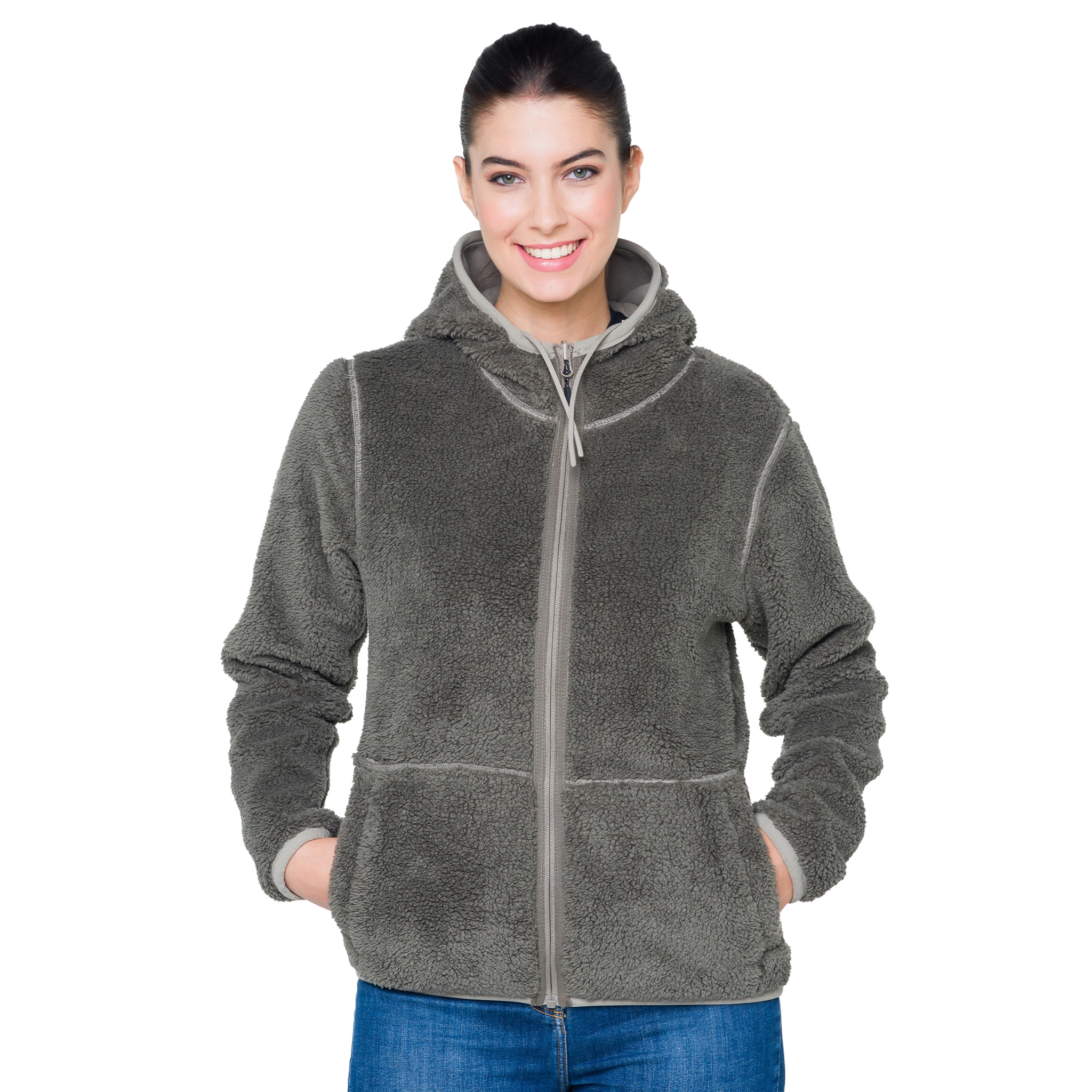 Chaqueta Sudadera reversible con capucha Hot Buttered Odette caqui