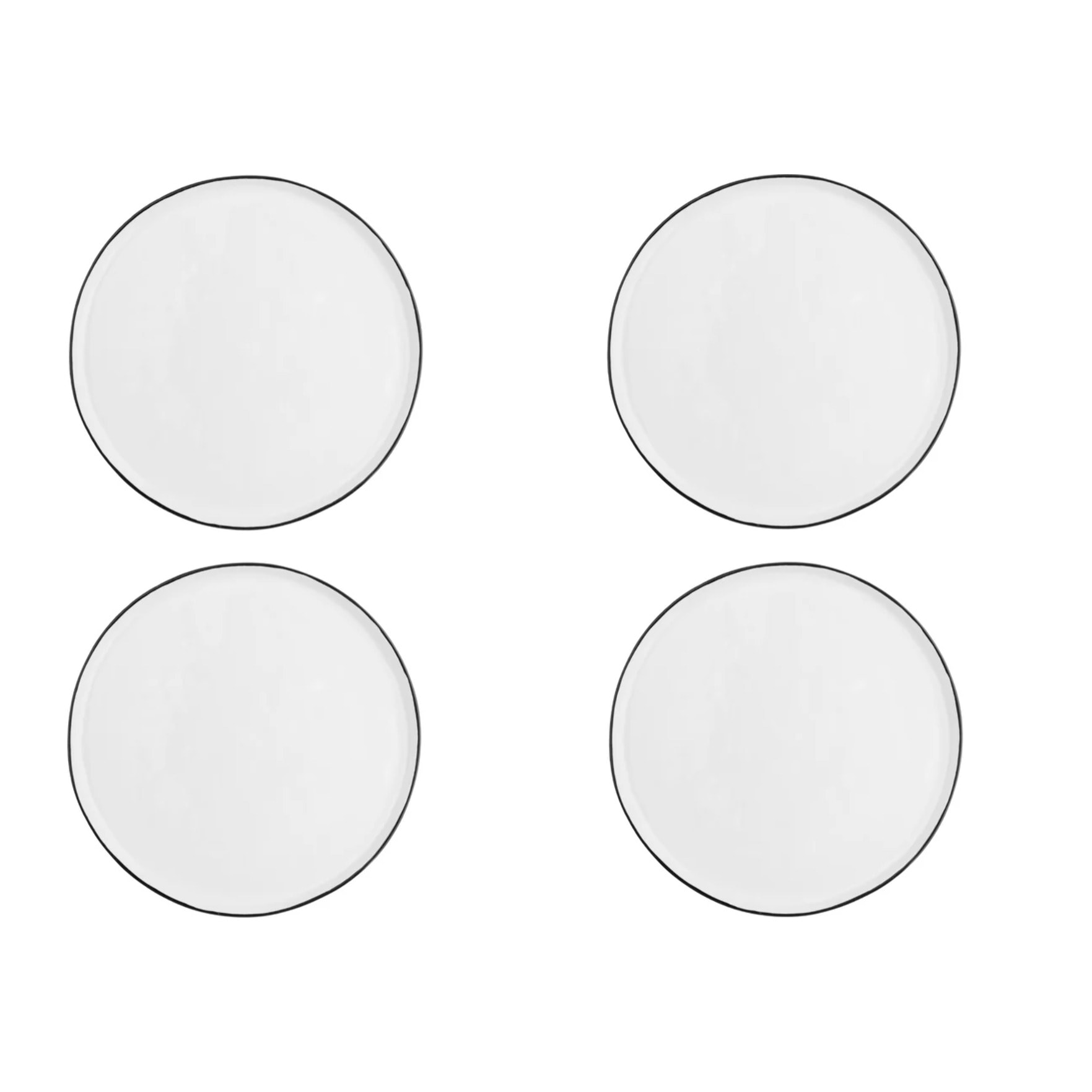 Assiette PURE Ø27,5cm - 4 pièces - Blanc Neige