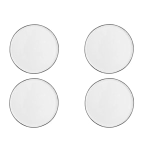 Assiette PURE Ø27,5cm - 4 pièces - Blanc Neige