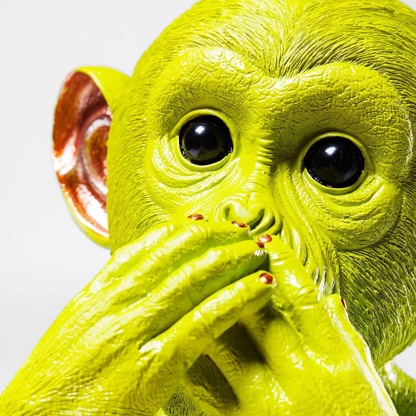 Tirelire singe Iwazaru vert Kare Design