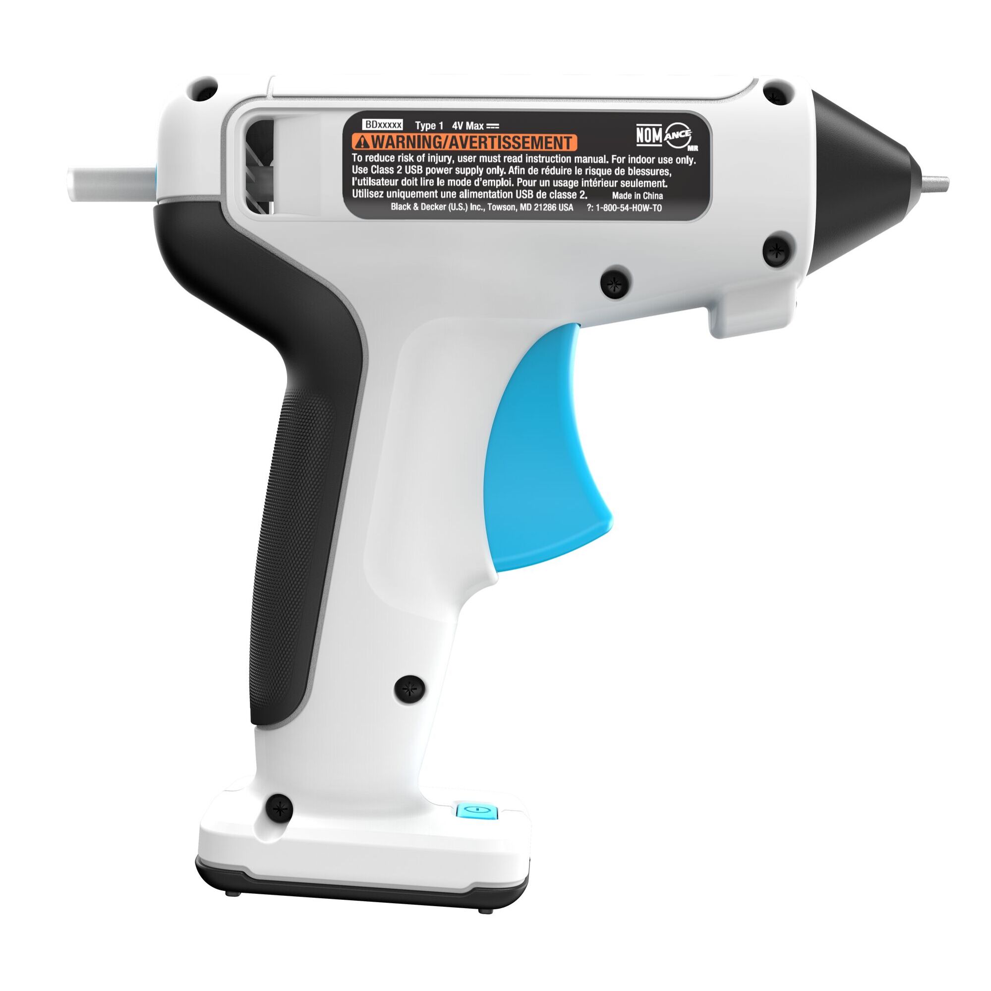 BLACK+DECKER Pistolet à colle sans fil 3,6V BCGL115-XJ, gamme Crafting avec 20 Sticks De Colle