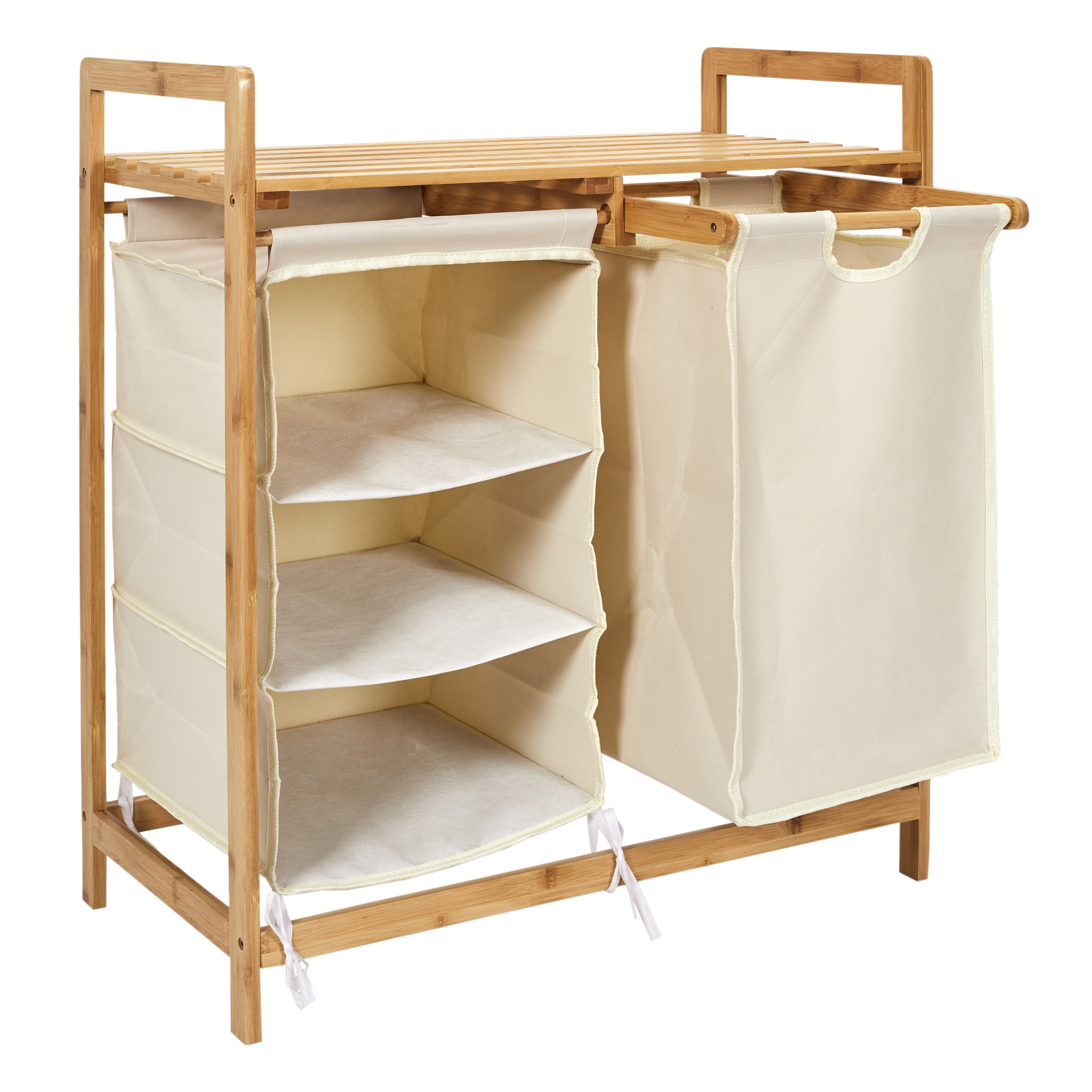Rangement Compartiments Support Bambou