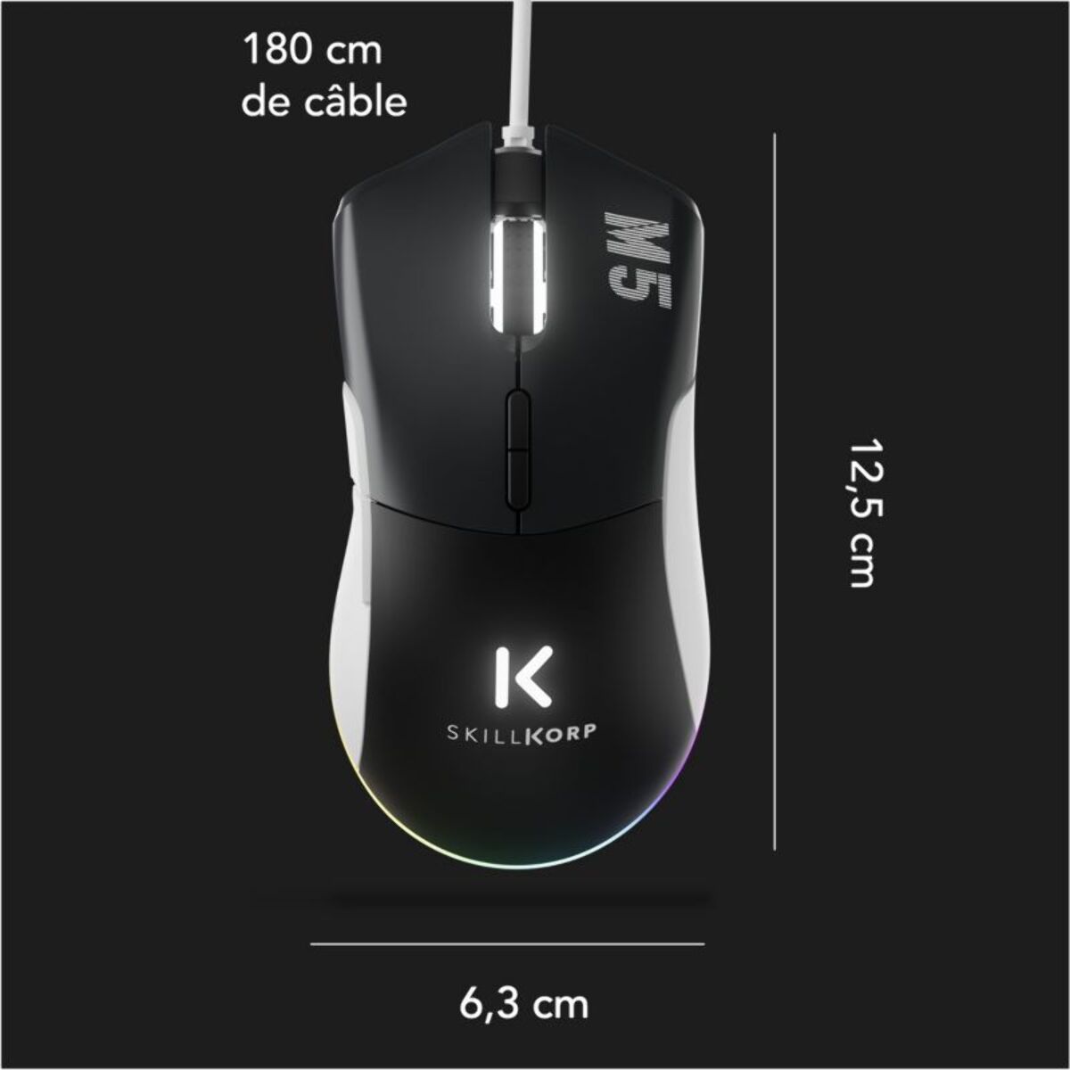 Souris Gamer Filaire SKILLKORP M5 ECO NOIRE Access