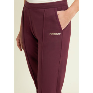 Pantaloni con dettaglio logato e fondo dritto