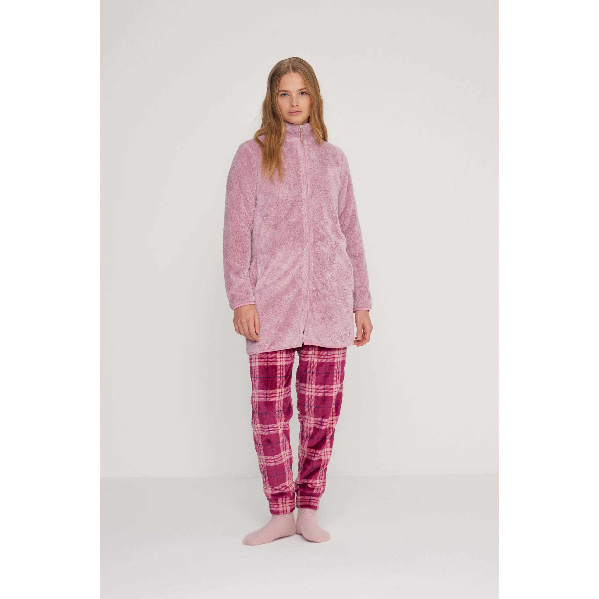 Vestaglia donna unity in eco pelliccia con zip Noidinotte