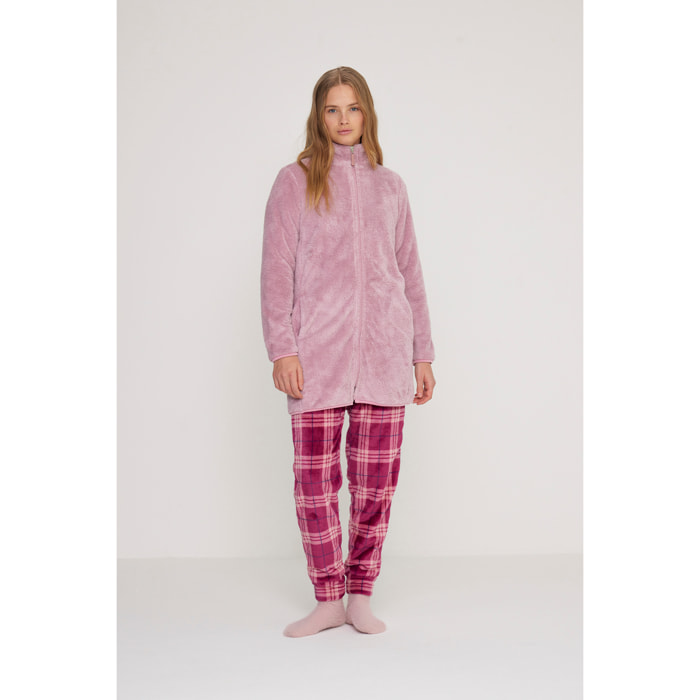 Vestaglia donna unity in eco pelliccia con zip Noidinotte