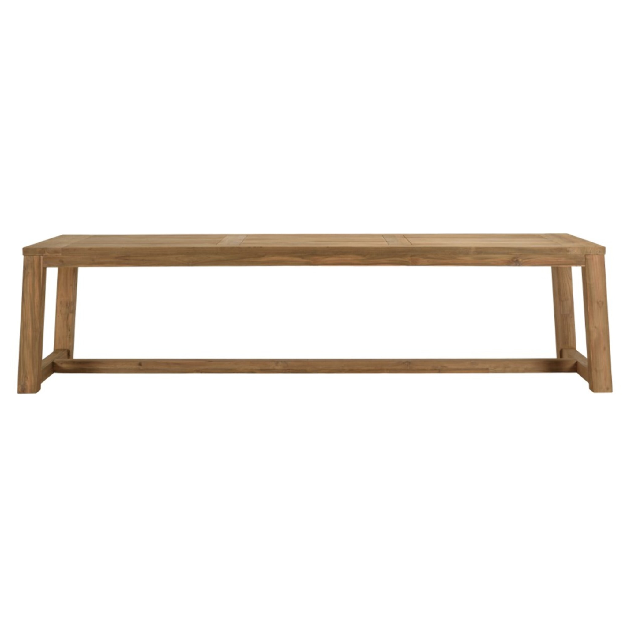 KALLY - Table à manger jardin 300x95cm teck recyclé couleur naturelle