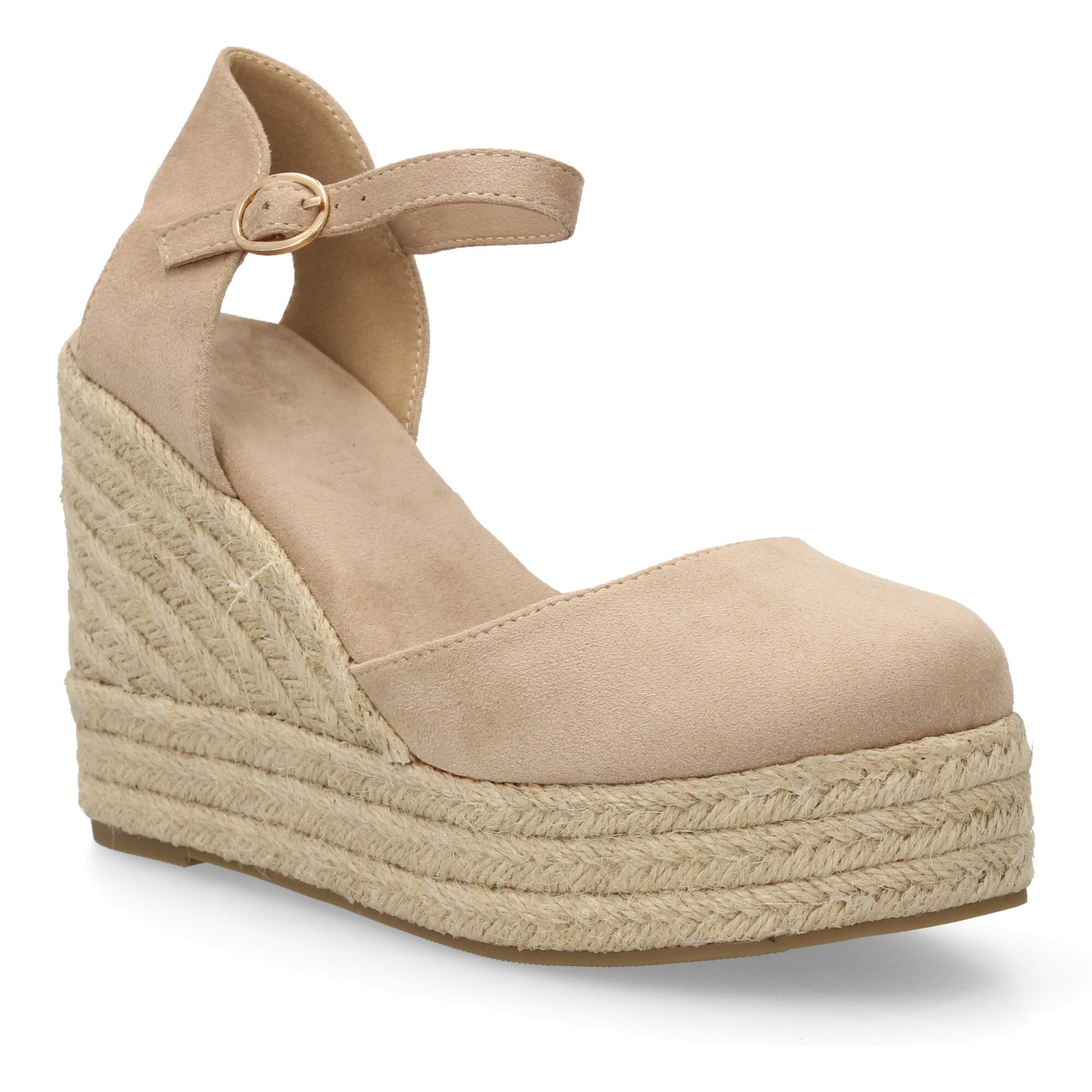 Alpargata cuña mujer talón cerrado y pulsera tobillo