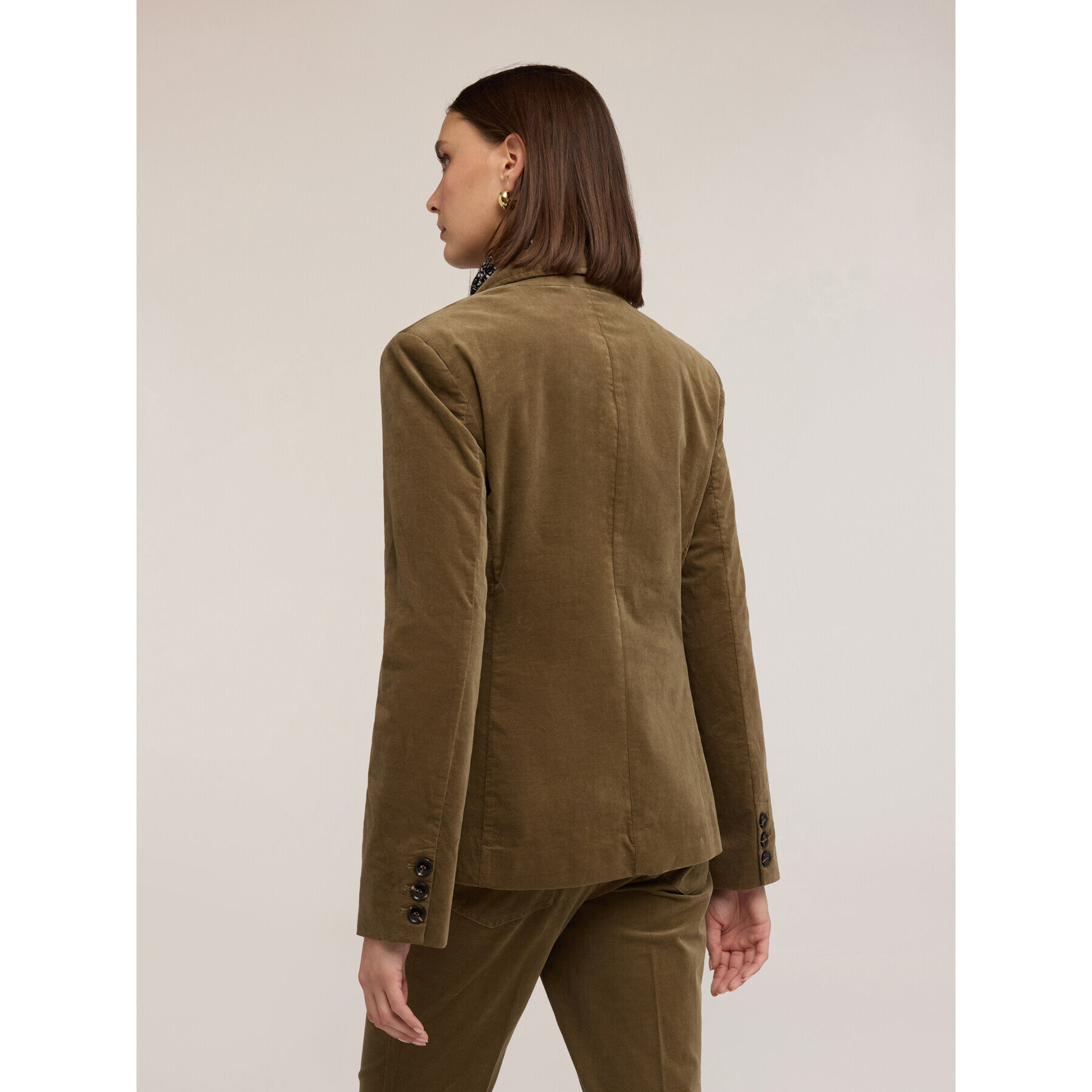 Motivi - Blazer de pana de algodón - Verde militare