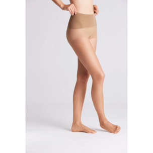 Collant senza cuciture color bronzo 15 denari