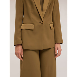 Motivi - Blazer en satén reversible - Verde militare