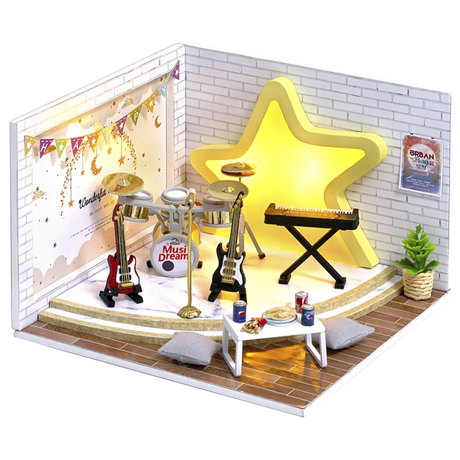 Modello 3D Year of the Dream Chaser, tipo di casa a due pareti, stile scenico, aspetto semplice e intuitivo. Dimensione in miniatura grande realismo.