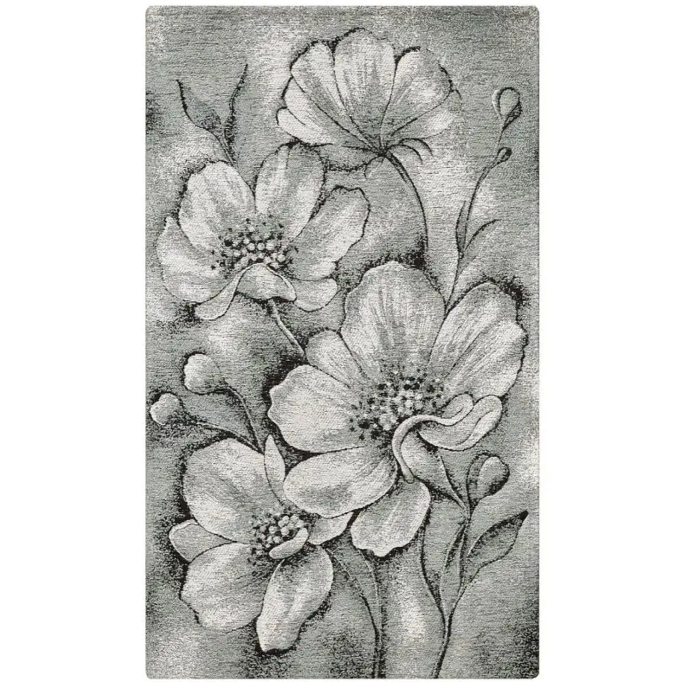 Tappeto Arredo Fiori Lavabile Antiscivolo