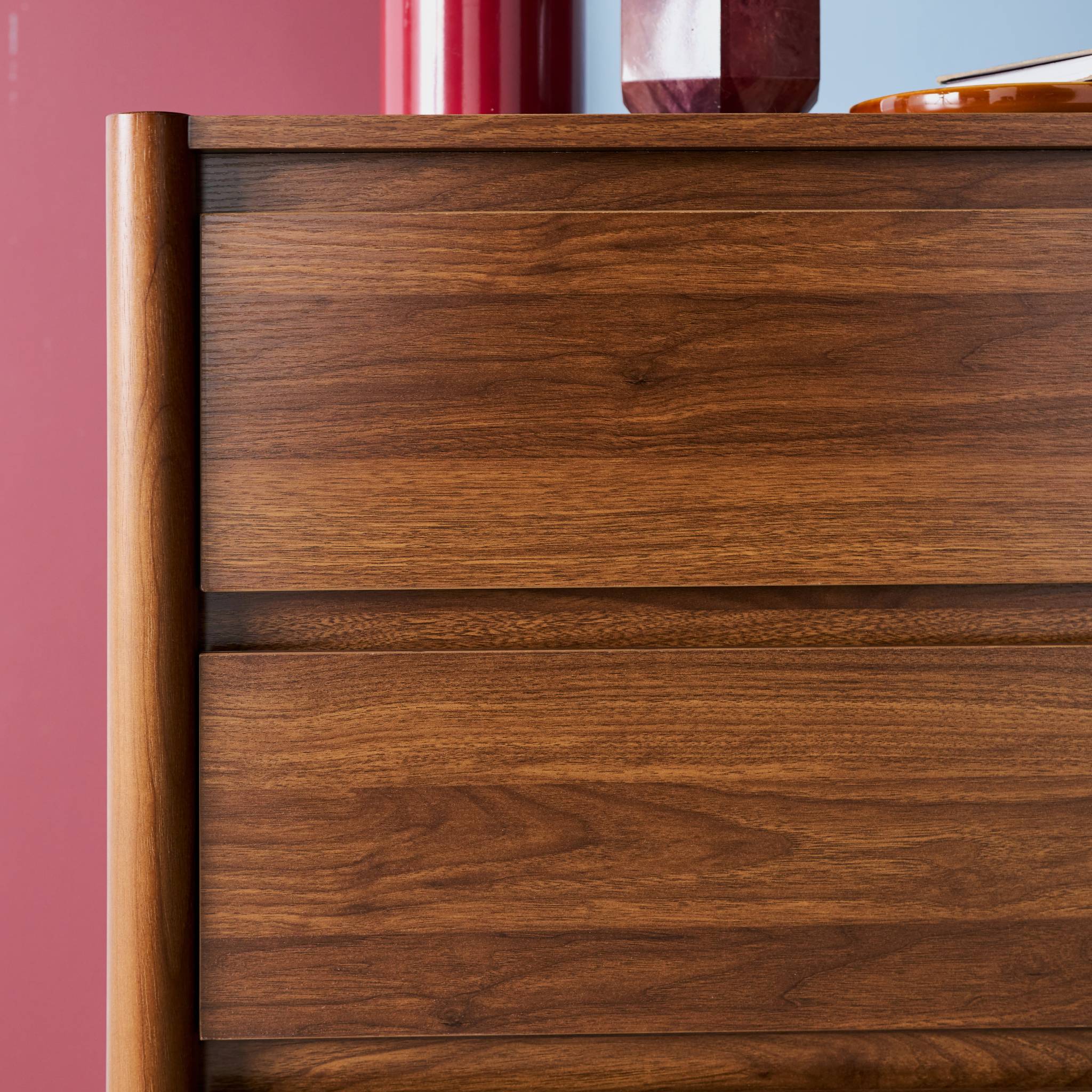 Commode décor bois 4 tiroirs  HARMONY