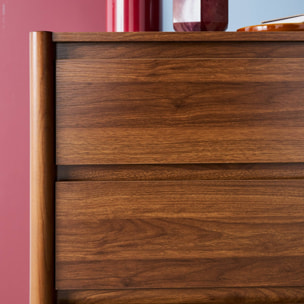 Commode décor bois 4 tiroirs  HARMONY