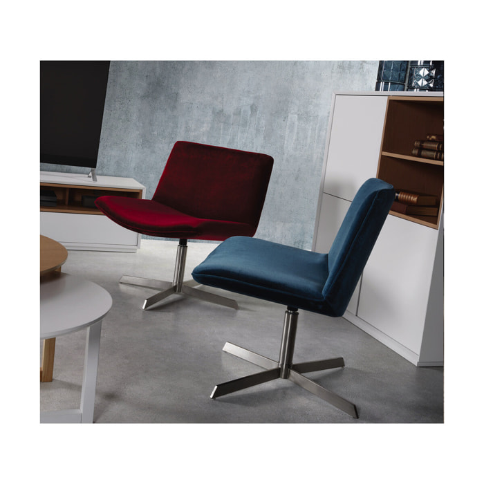 Fauteuil "Kiss" - Velours - Bleu