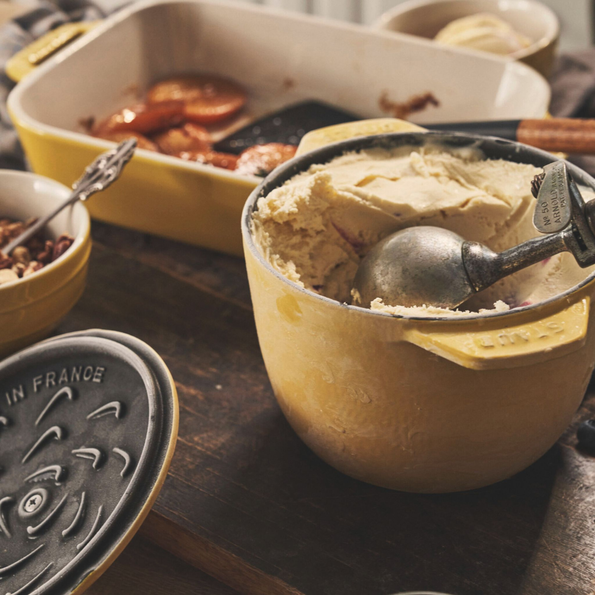 Cocotte à riz 16 cm, Rond(e), Citron, Fonte