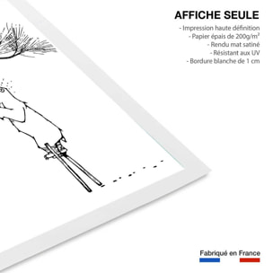 Poster ours landais Affiche seule