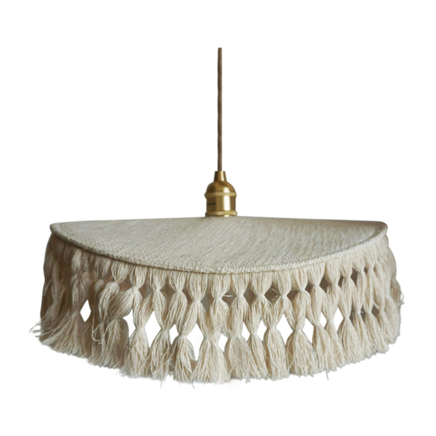 Abat-jour en coton naturel pour suspension - Crème