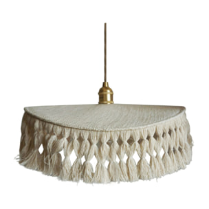 Abat-jour en coton naturel pour suspension - Crème