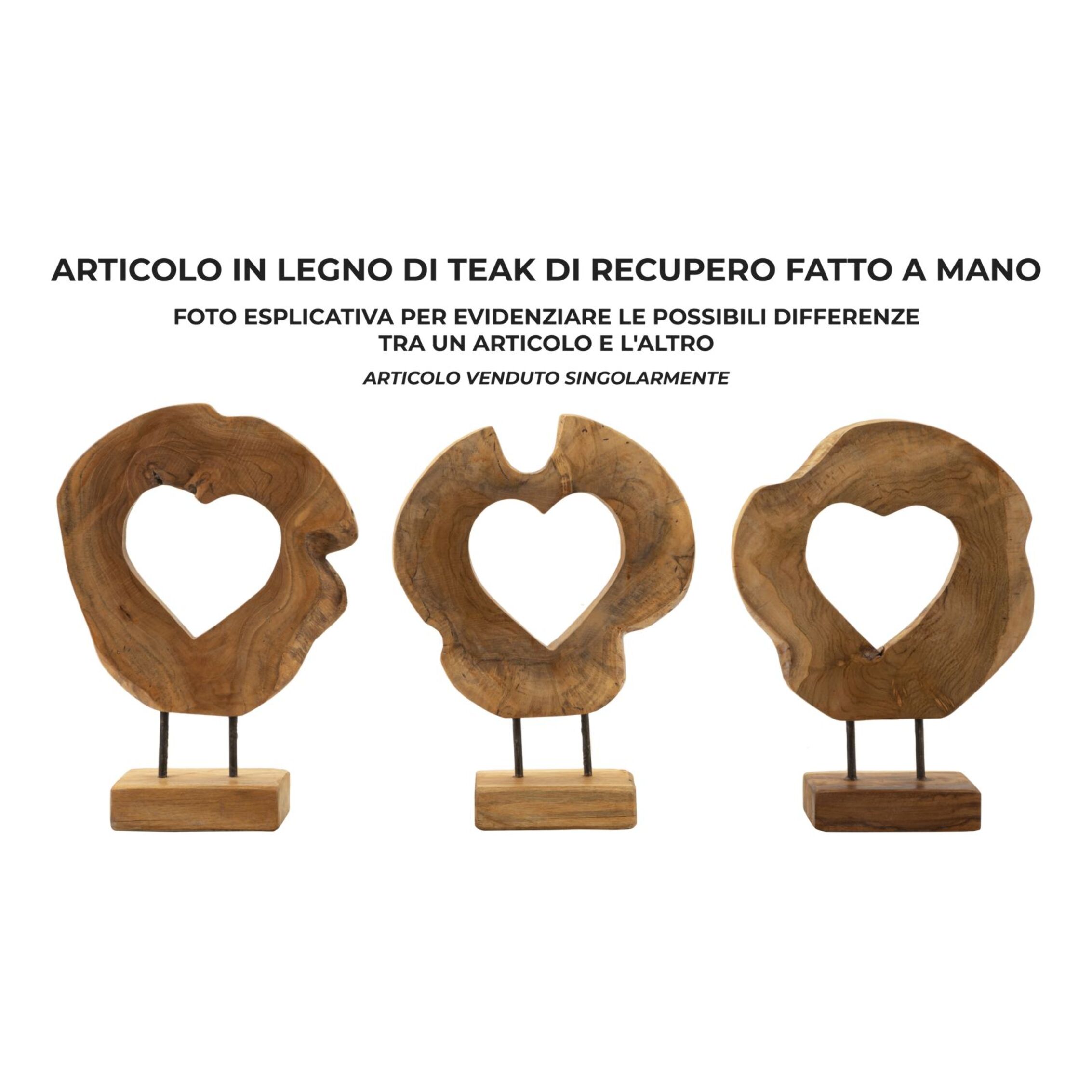 SCULTURA HASI IN TEAK RICICLATO CM 28X10X38 (PEZZI UNICI - NON RIP. IN SERIE)