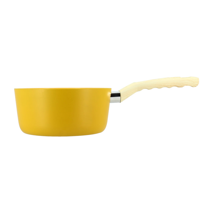 Casserole en revêtement céramique 18cm jaune - tous feux COLORAMA