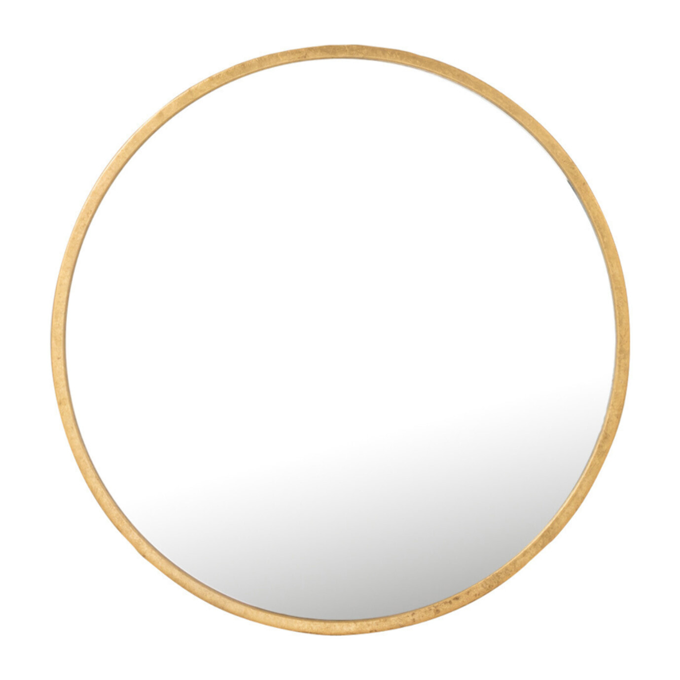 J-Line Miroir Mona Rond Metal/Verre Or Medium