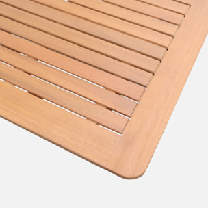 Table de jardin extensible bois d'eucalyptus + 8 assises ARBO + ALMERIA